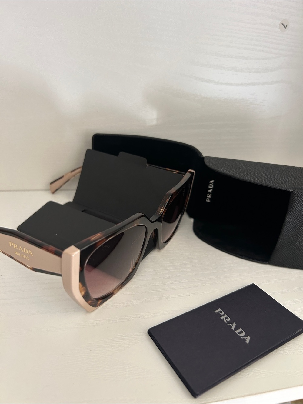 Prada Tortoiseshell Sunglasses with Brown Gradient Lenses